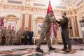 З нагоди Дня ЗСУ Глава держави присвоїв звання Героя України, вручив бойові прапори, почесні найменування та стрічки почесної відзнаки Президента